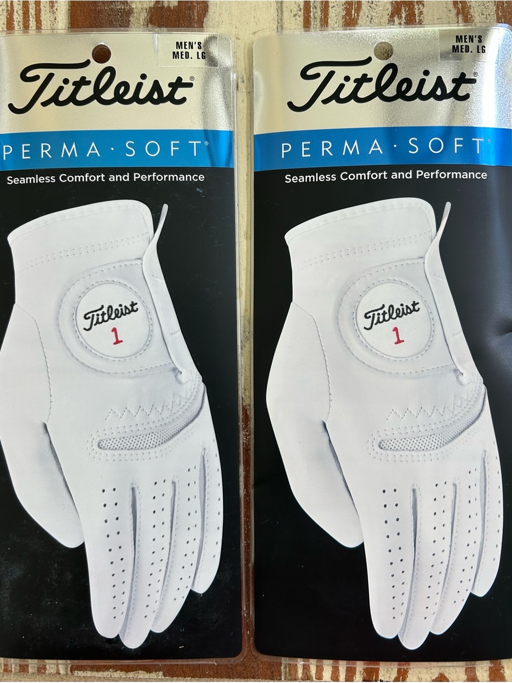 Titleist White Leather Golf Glove with Red Accent